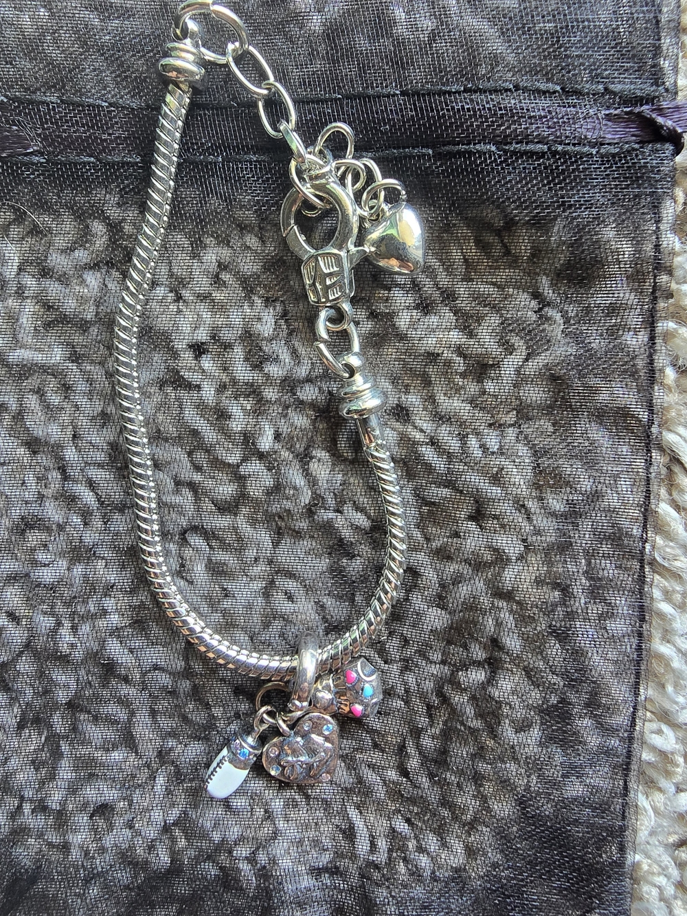 Charm Bracelet with Multicolor Accents